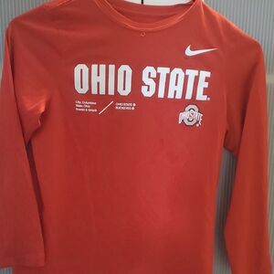 Nike Kids Ohio State Scarlet Long Sleeve Tee